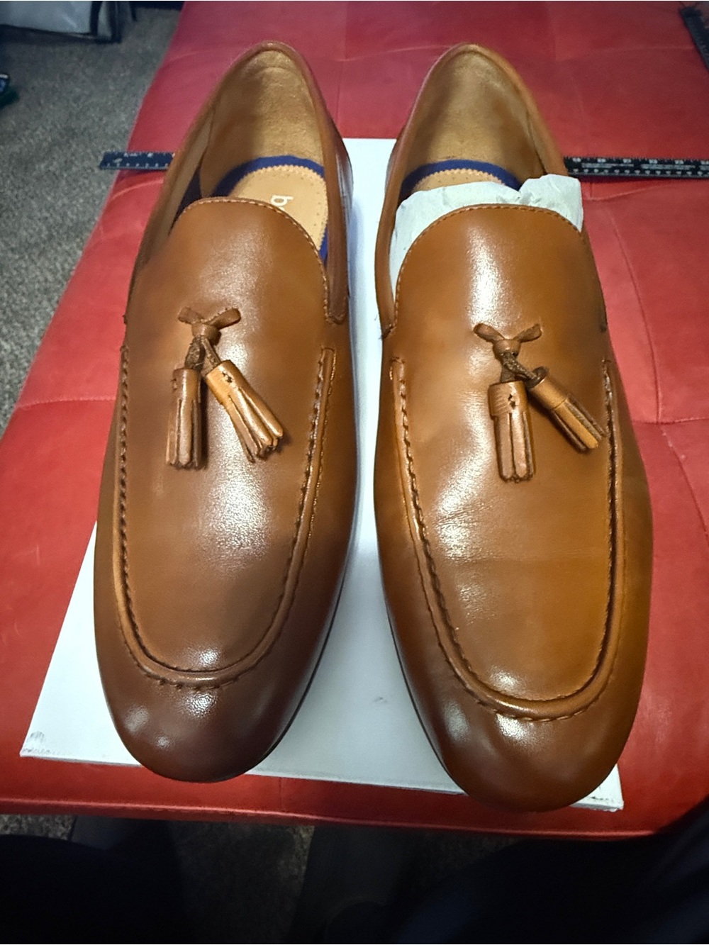 Bar III Men's Bakerr Leather Tassel Loafer - size 10.5